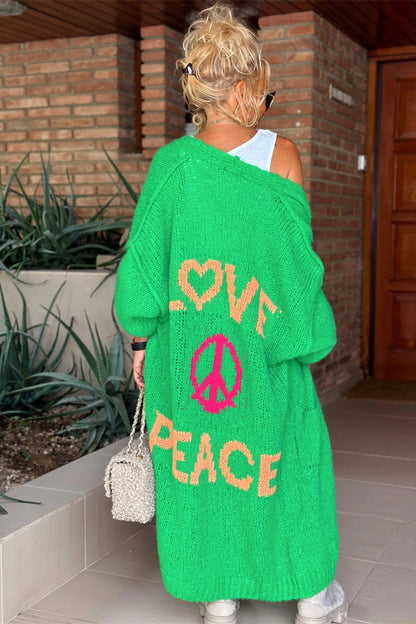 Love & Peace Long Sleeve Cardigan