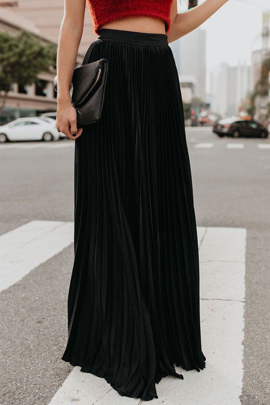 Addy Pleated Maxi Skirt