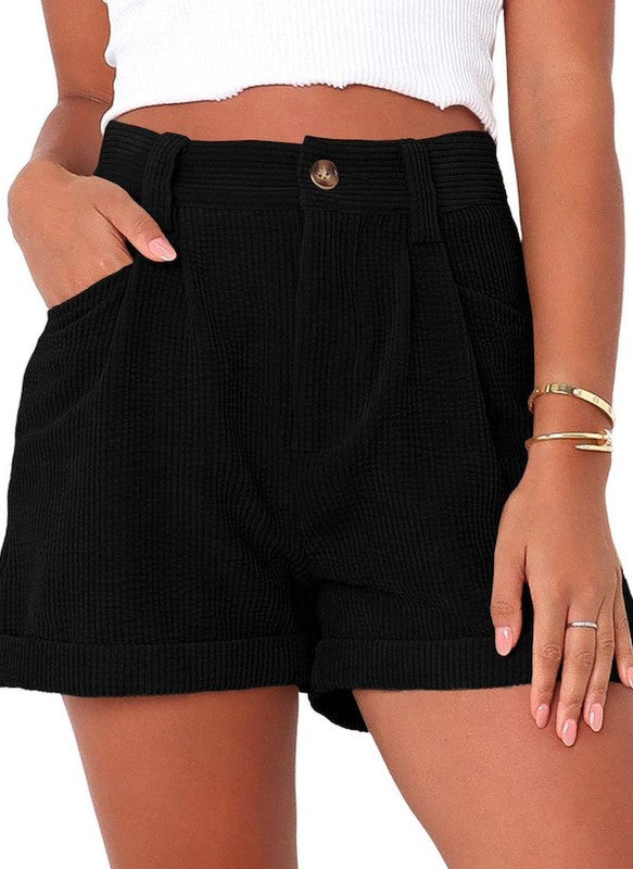 Sierra High Waisted Corduroy Shorts