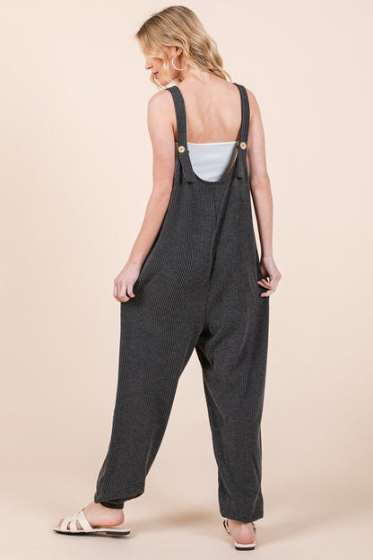 Junie Textured Rib Overalls