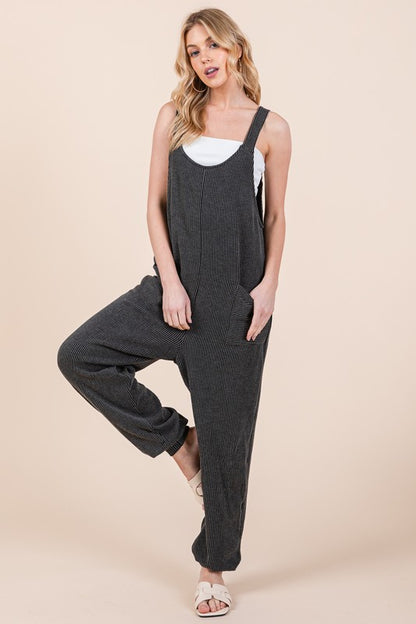 Junie Textured Rib Overalls