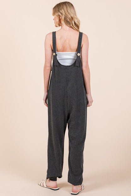 Junie Textured Rib Overalls