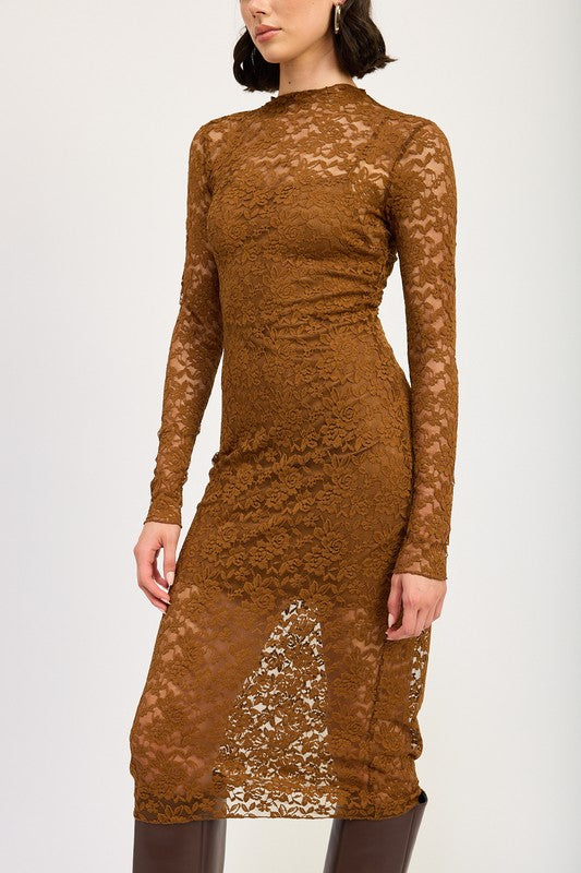 Claudia Midi Lace Dress