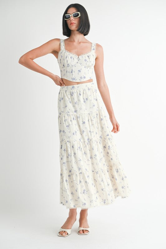 Flora Tiered Maxi Skirt