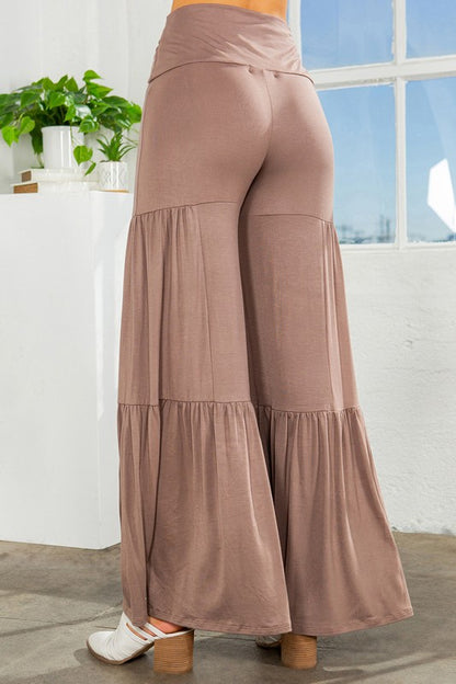 Stella Ruffle High Waisted Wide Leg Pants