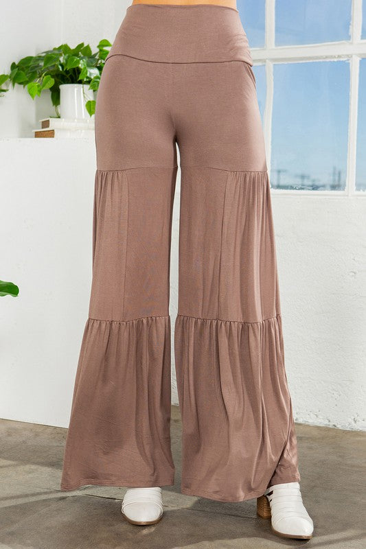 Stella Ruffle High Waisted Wide Leg Pants