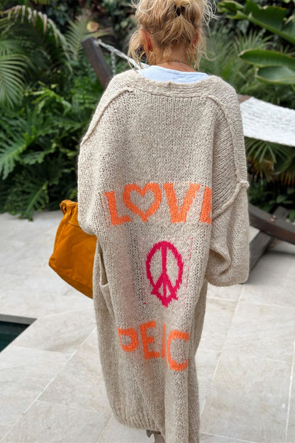 Love & Peace Long Sleeve Cardigan