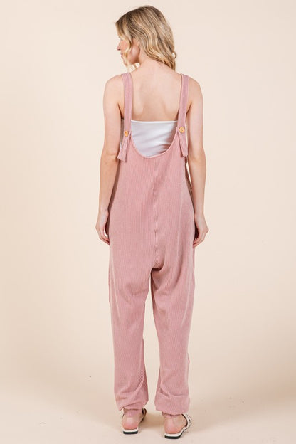 Junie Textured Rib Overalls