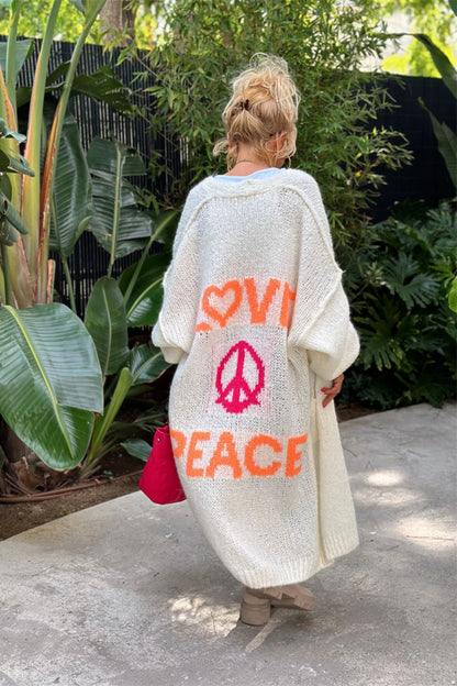 Love & Peace Long Sleeve Cardigan