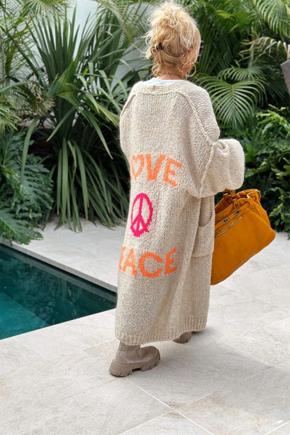 Love & Peace Long Sleeve Cardigan